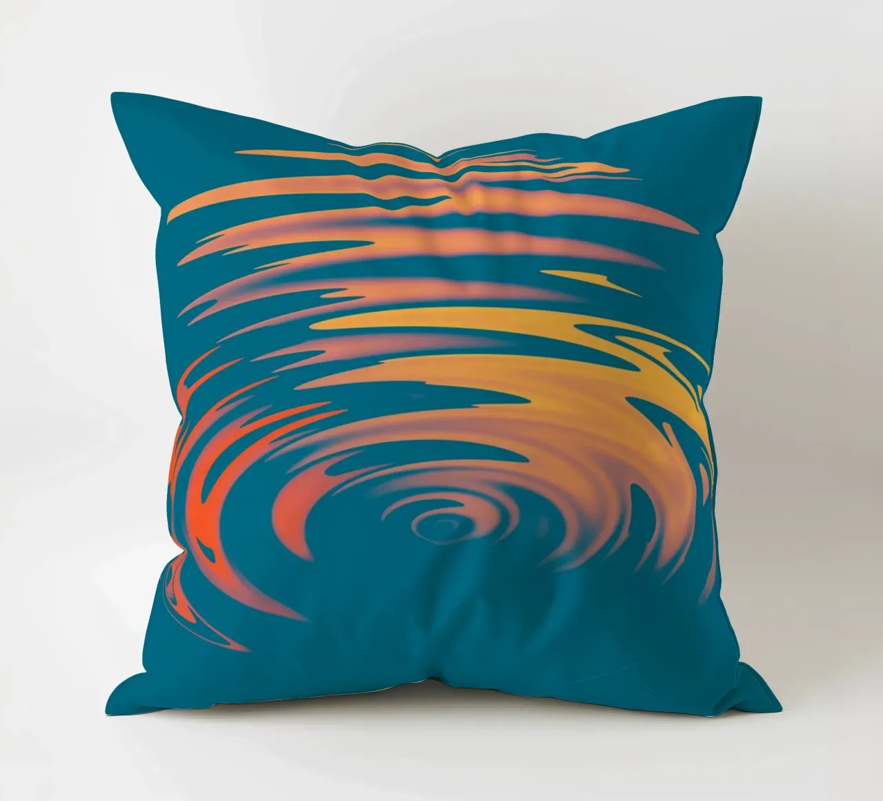 Modello astratto di onda circolare dinamica e colorata cuscino da Something for you