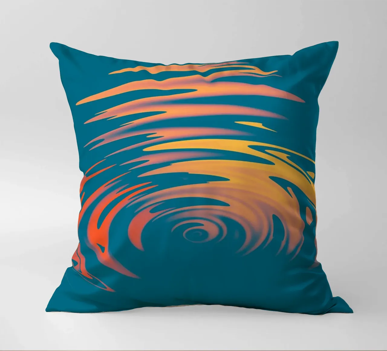 Modello astratto di onda circolare dinamica e colorata cuscino da Something for you