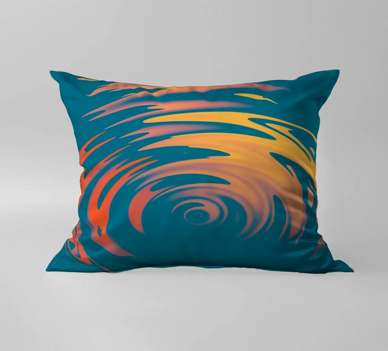 Modello astratto di onda circolare dinamica e colorata cuscino da Something for you