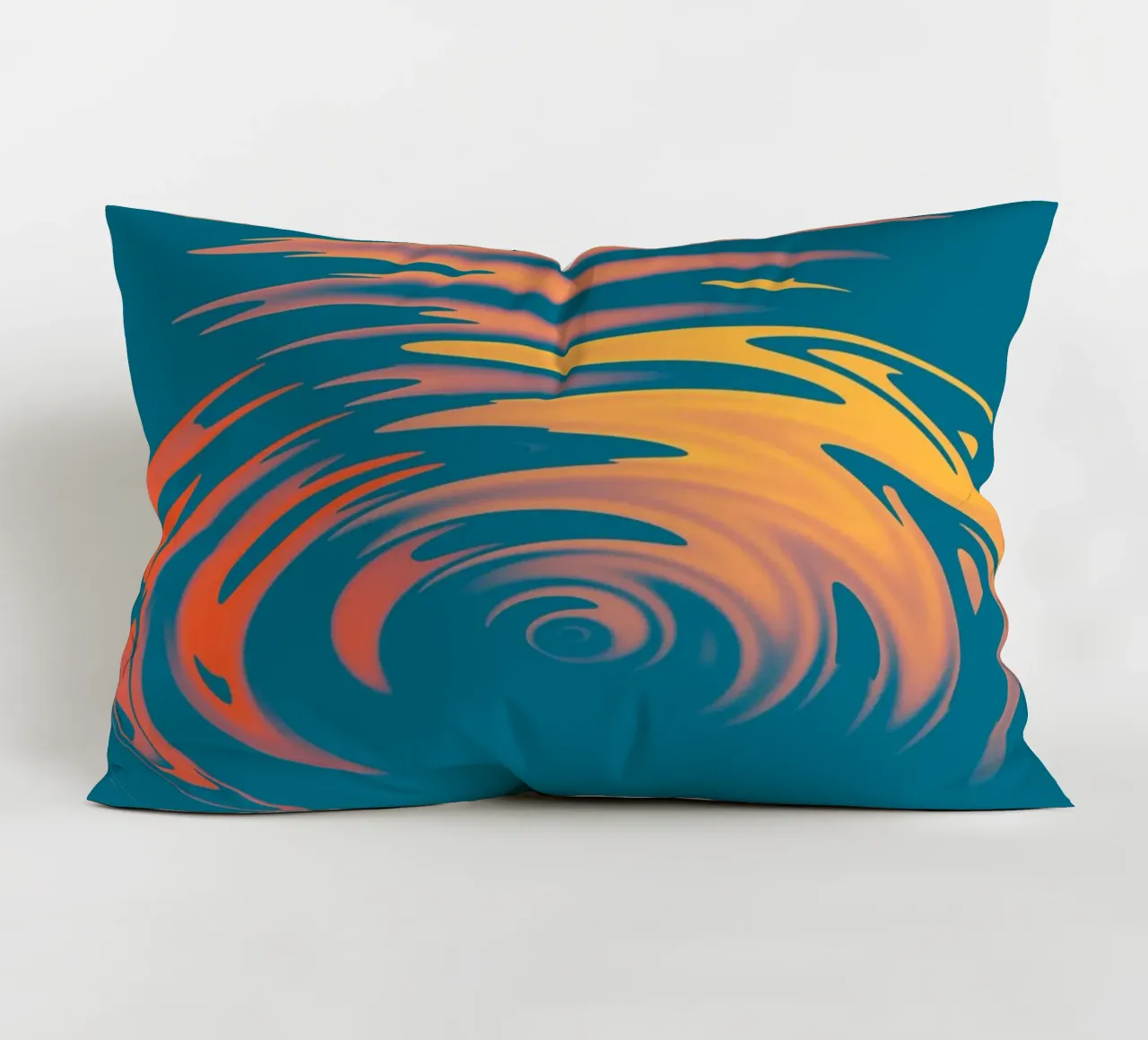 Modello astratto di onda circolare dinamica e colorata cuscino da Something for you