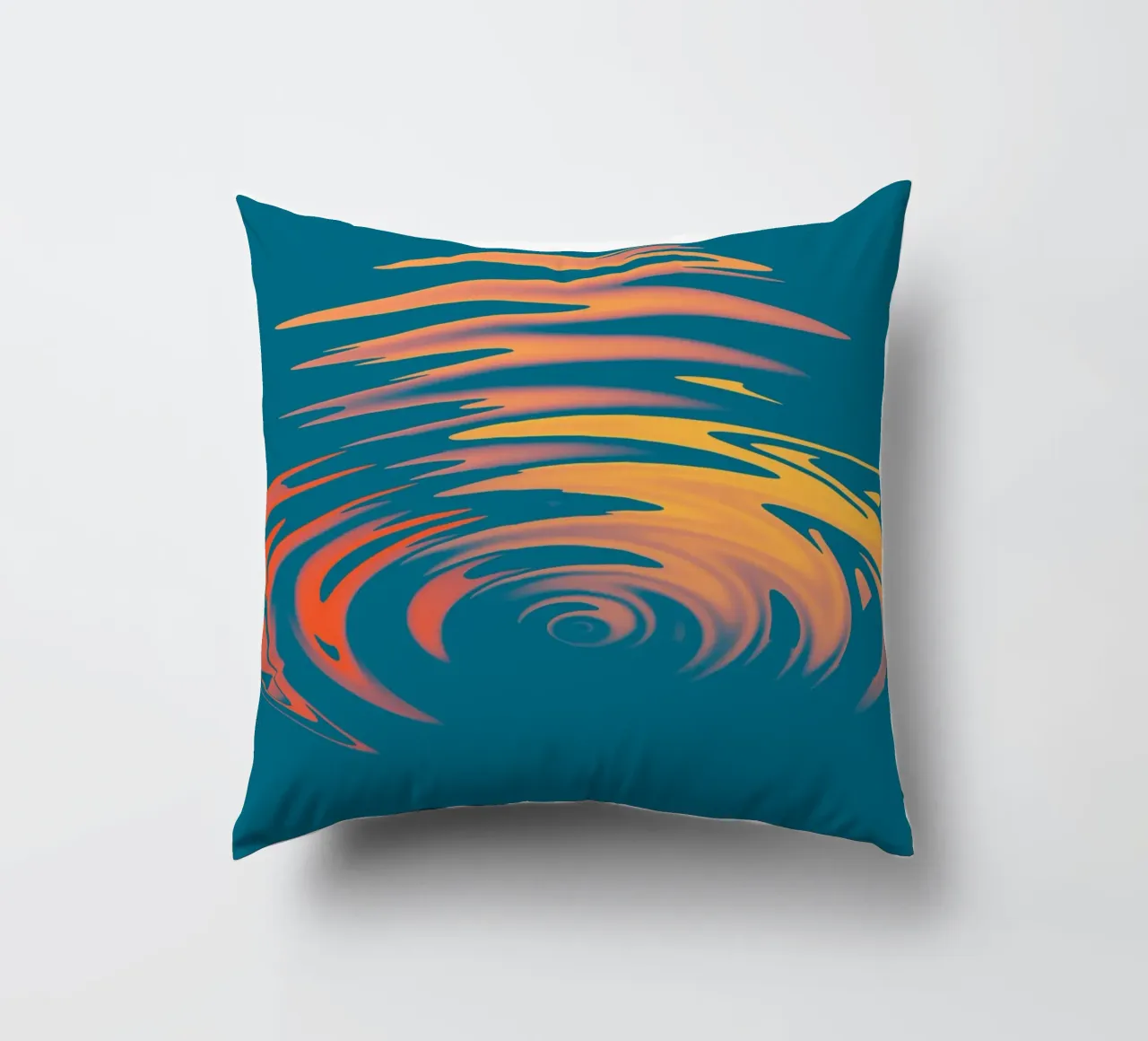 Modello astratto di onda circolare dinamica e colorata cuscino da Something for you