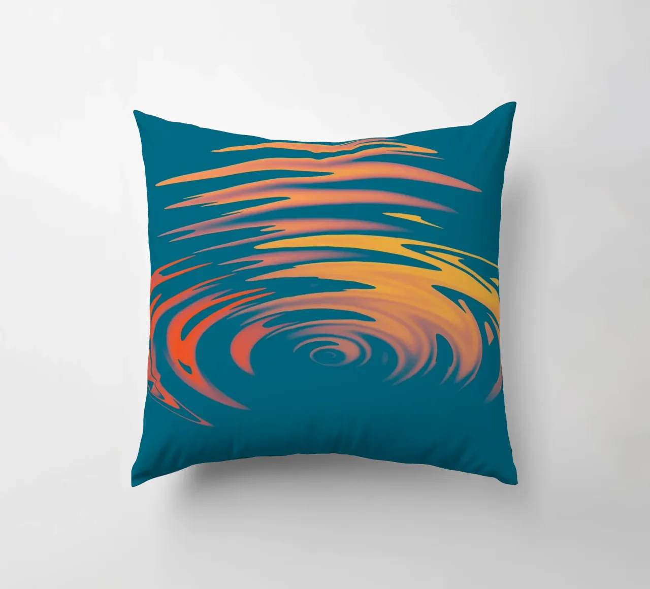 Modello astratto di onda circolare dinamica e colorata cuscino da Something for you