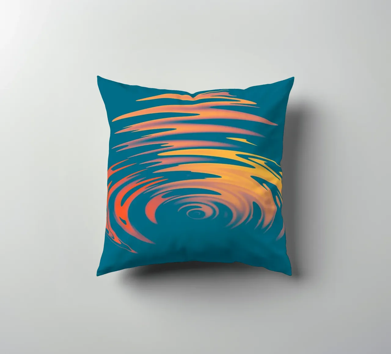 Modello astratto di onda circolare dinamica e colorata cuscino da Something for you