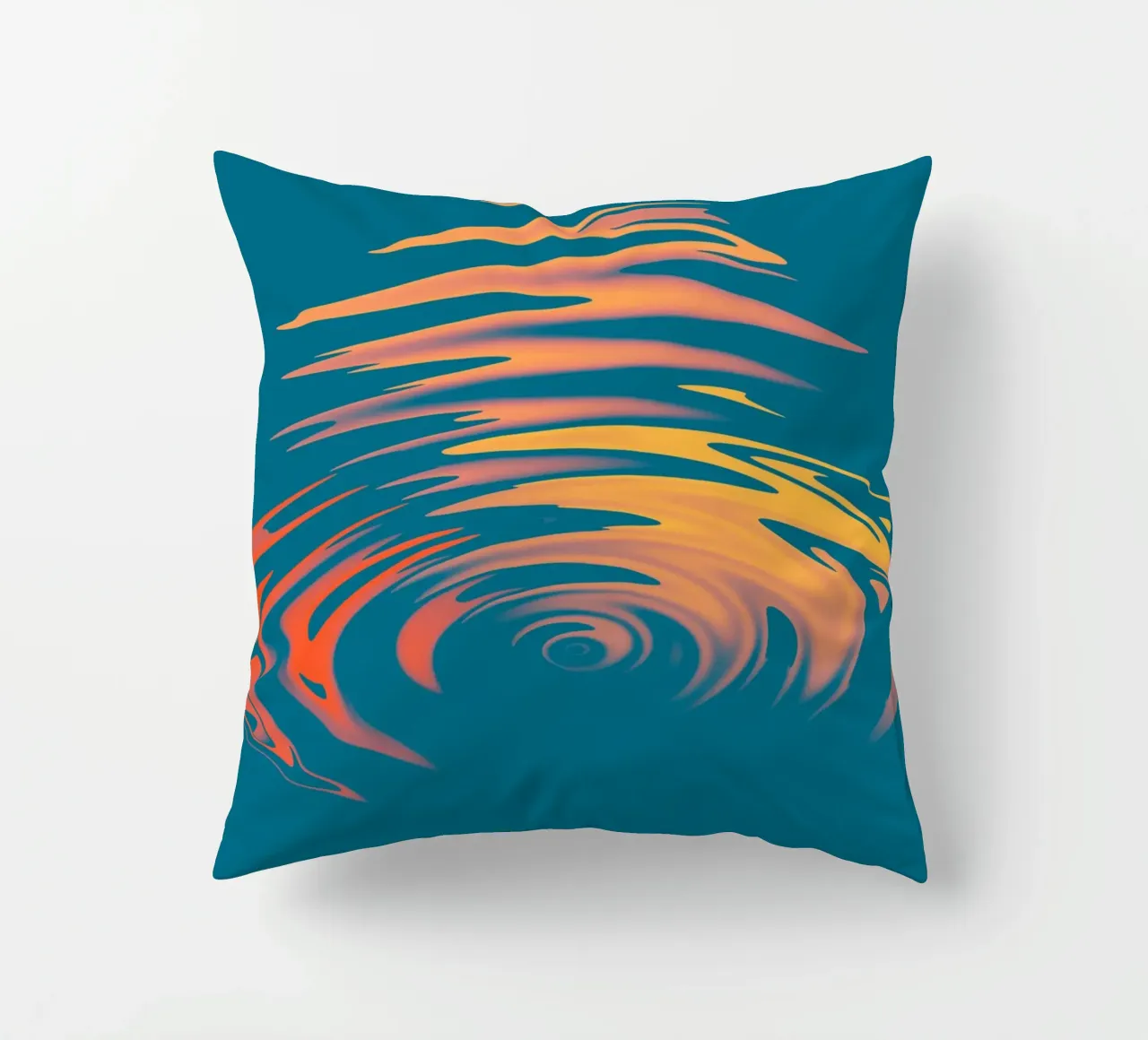 Modello astratto di onda circolare dinamica e colorata cuscino da Something for you