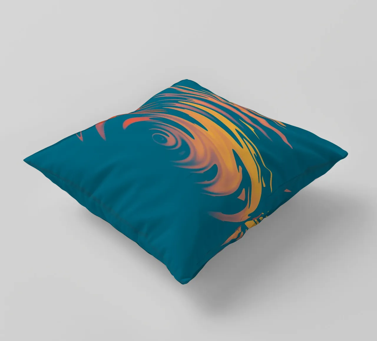 Modello astratto di onda circolare dinamica e colorata cuscino da Something for you