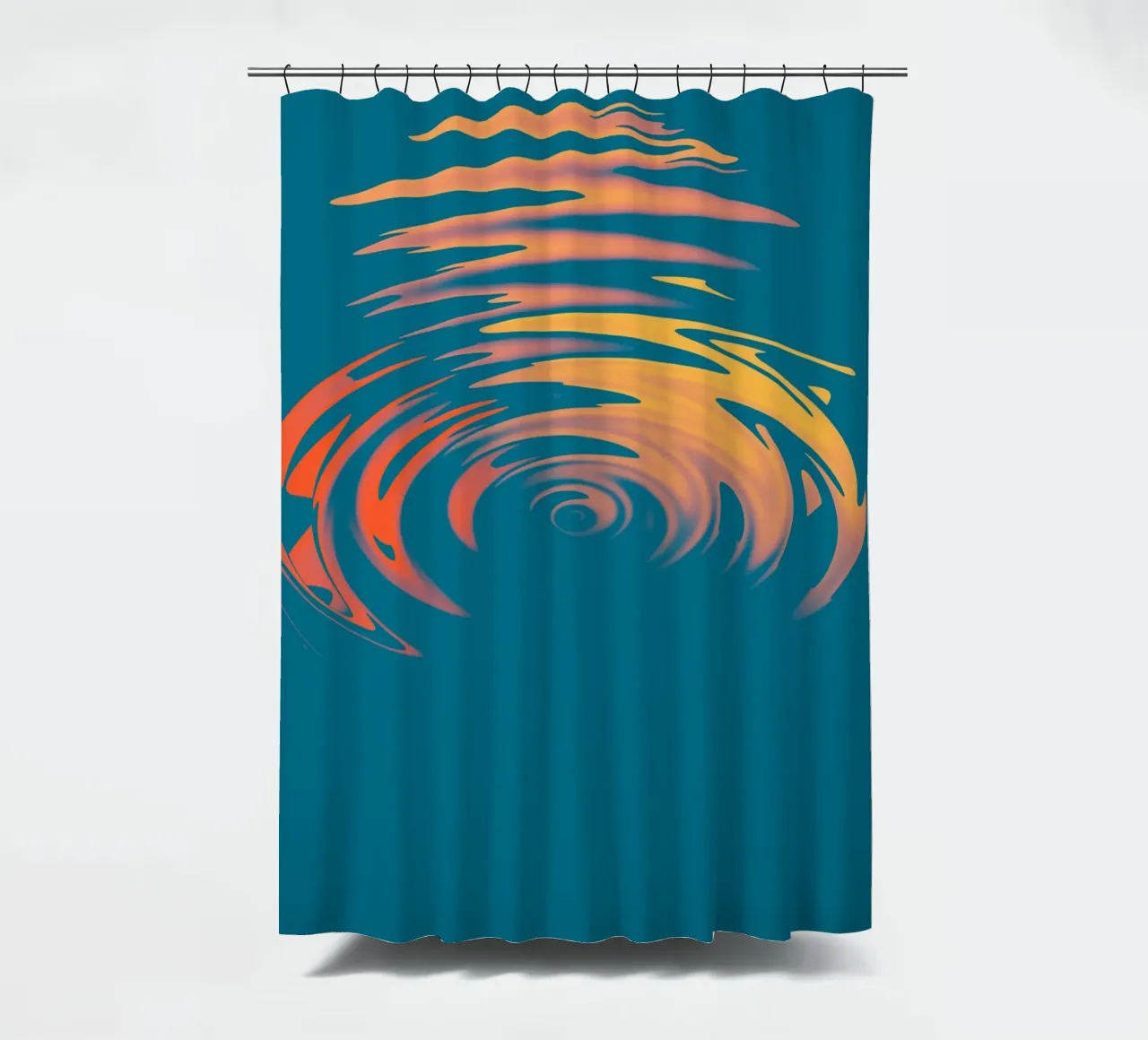 Abstract dynamic colourful circular wave pattern shower curtain by Something for you