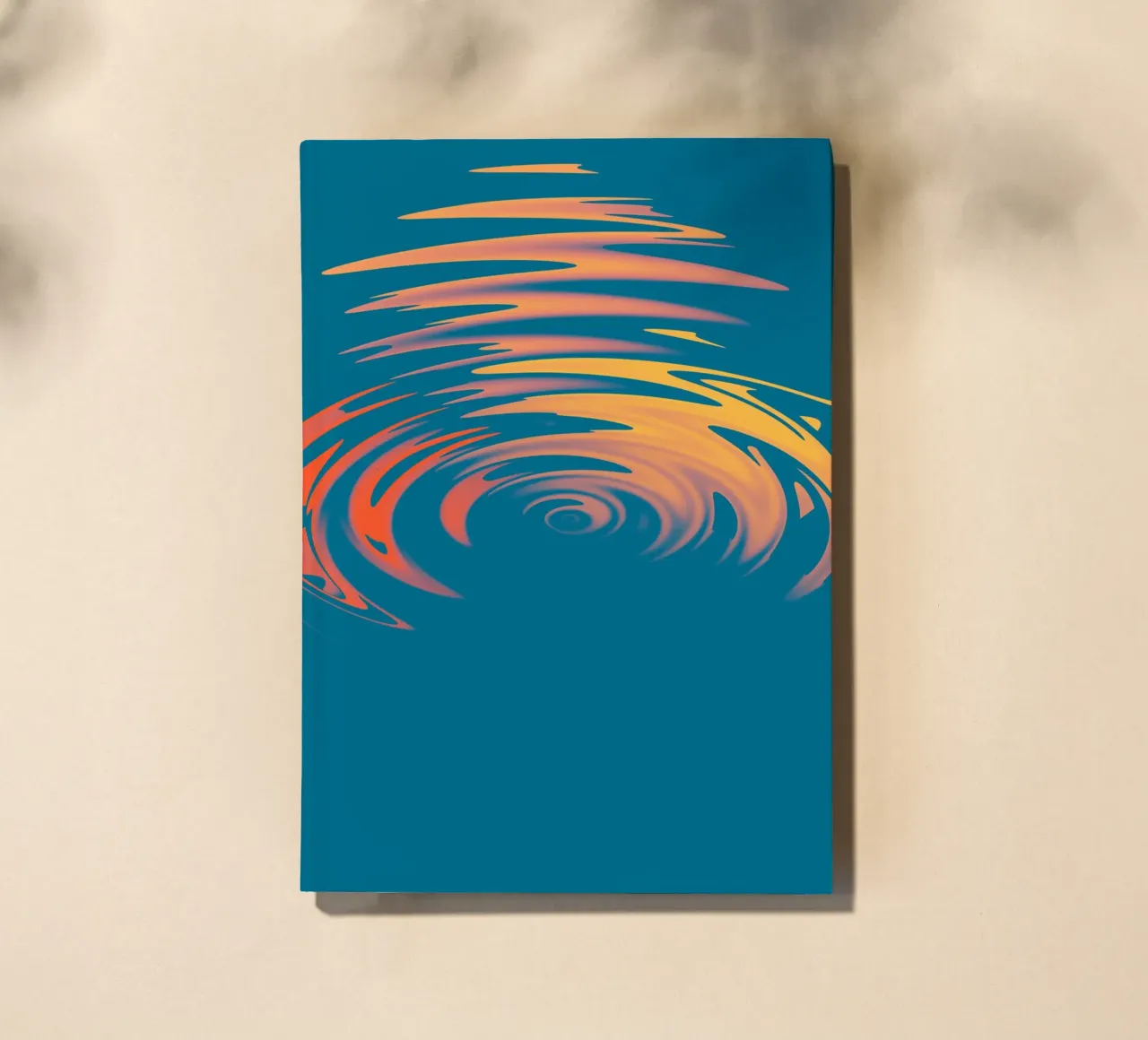 Abstract dynamic colourful circular wave pattern notebook by Something for you
