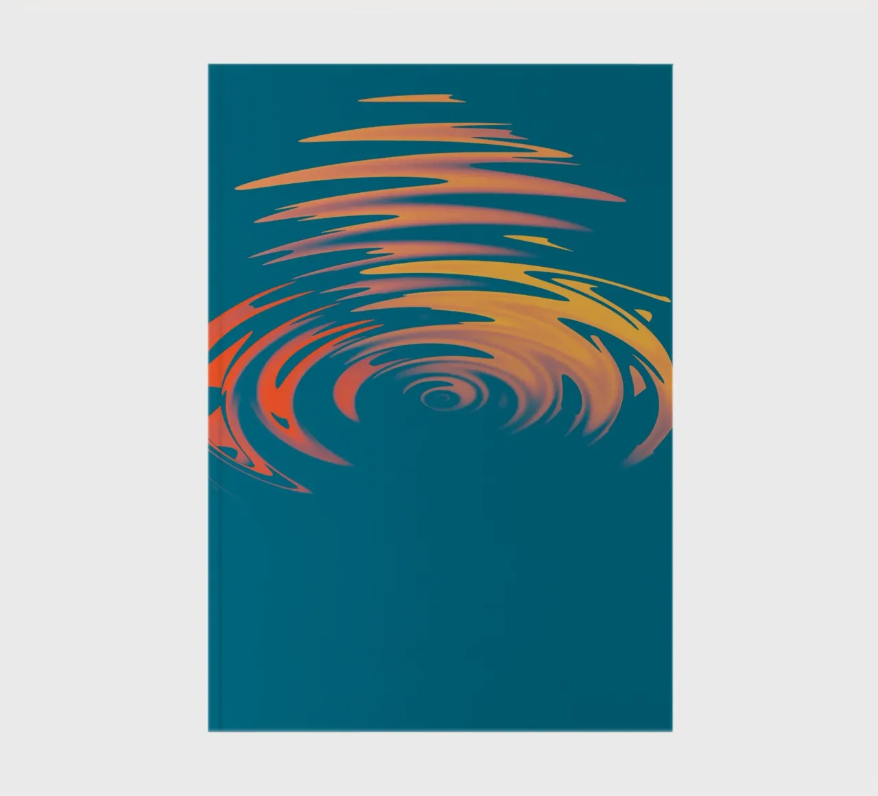 Abstract dynamic colourful circular wave pattern notebook by Something for you