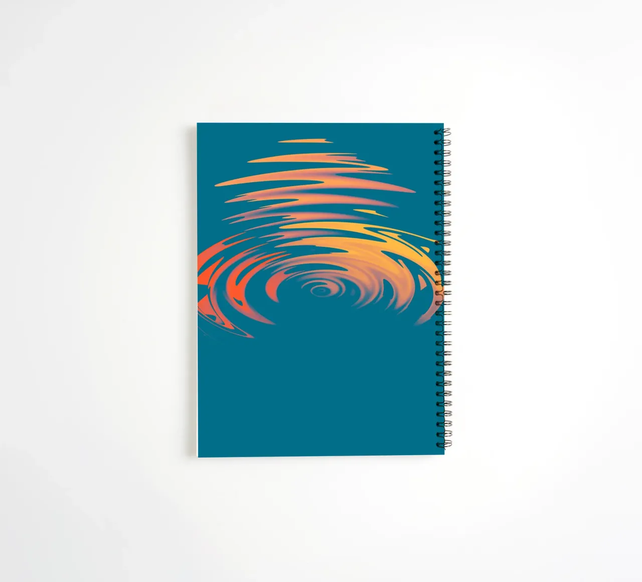 Abstract dynamic colourful circular wave pattern spiral notebook by Something for you