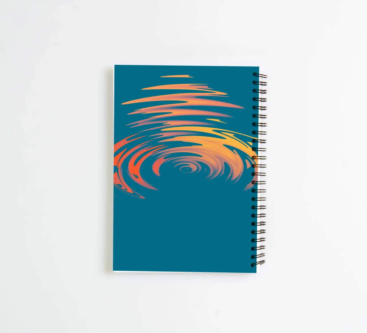Abstract dynamic colourful circular wave pattern spiral notebook by Something for you