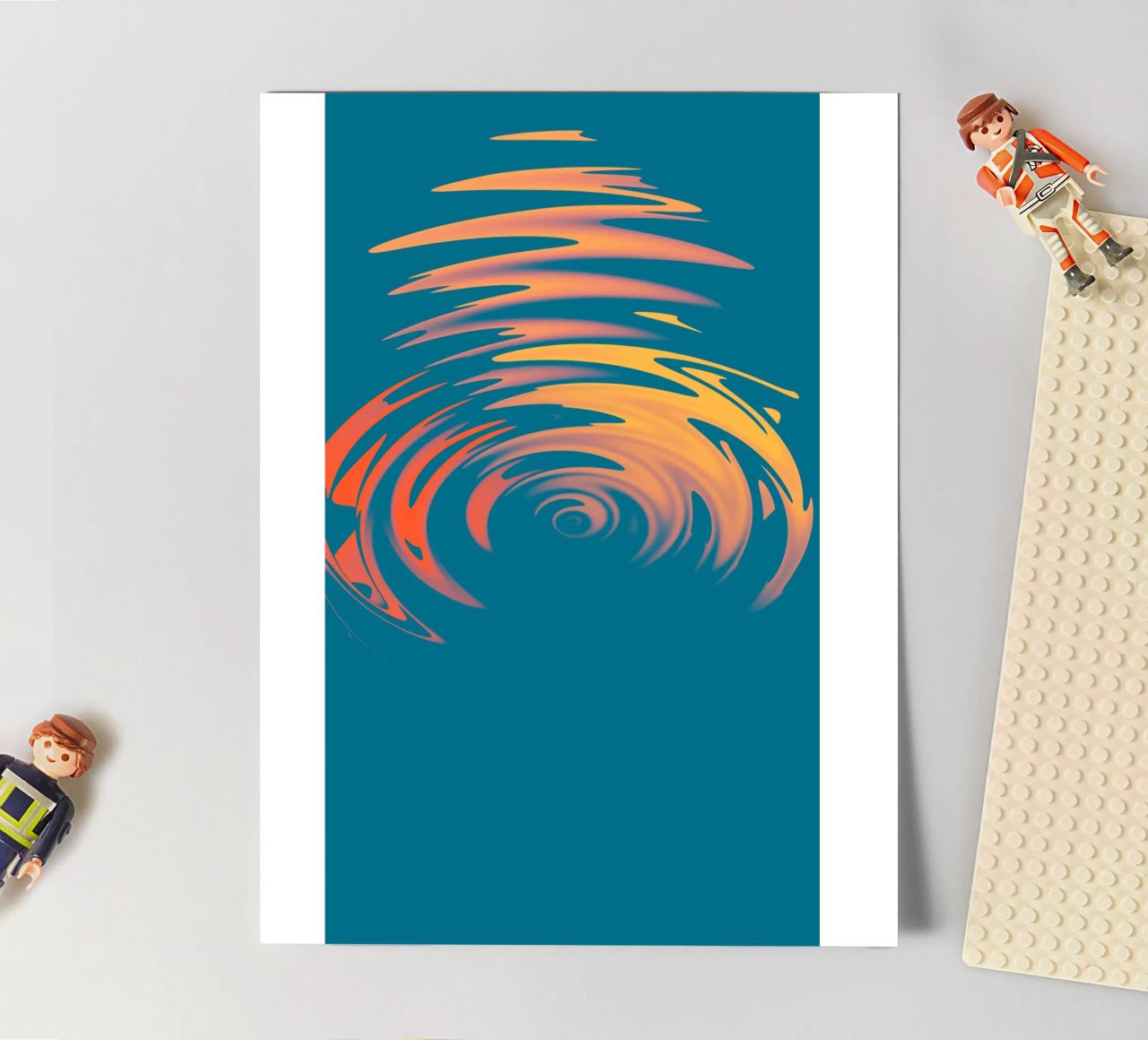 Abstract dynamic colourful circular wave pattern sticker sheet by Something for you