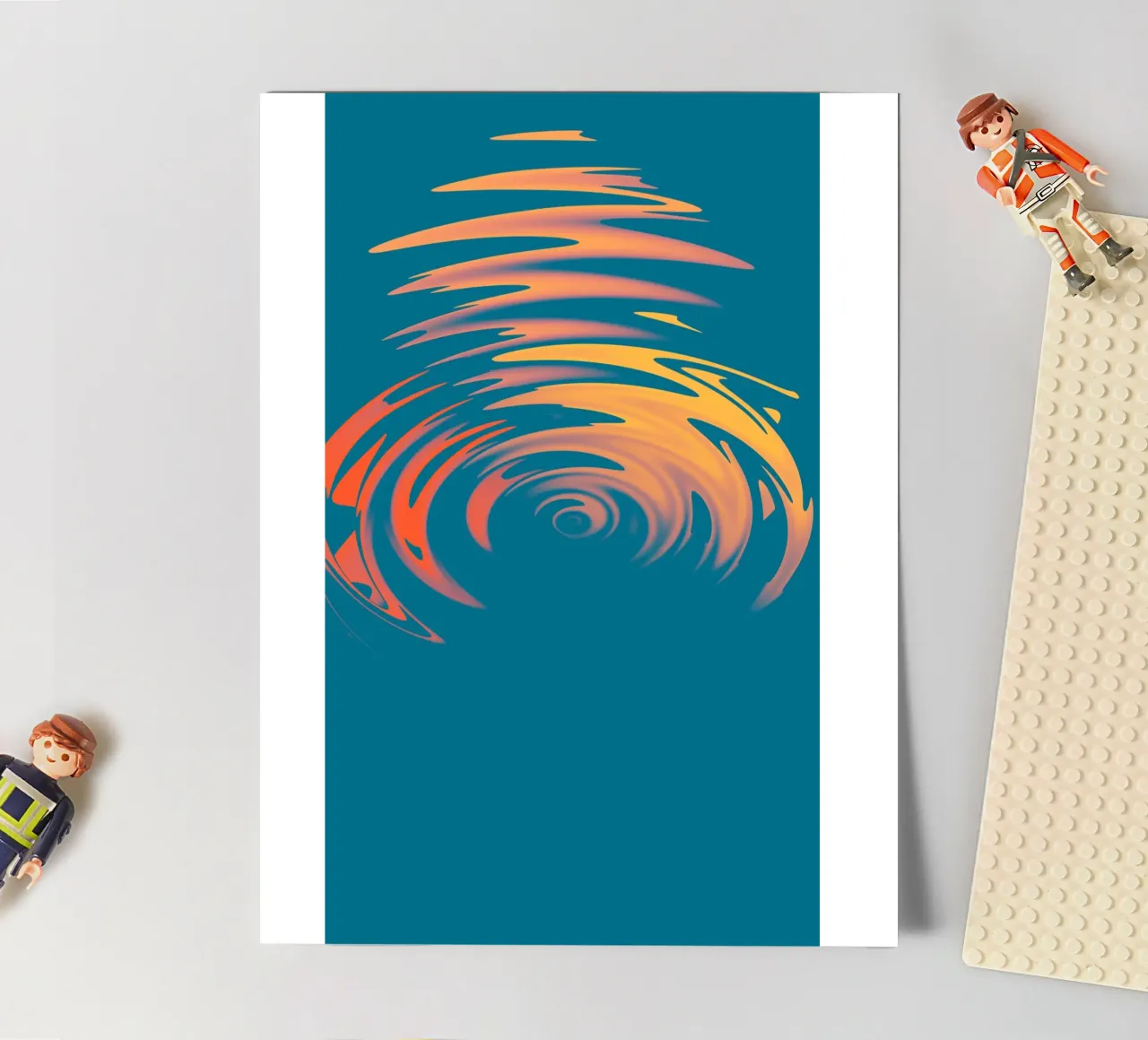 Abstraktes dynamisches buntes kreisförmiges Wellen Muster Stickerbogen von Something for you