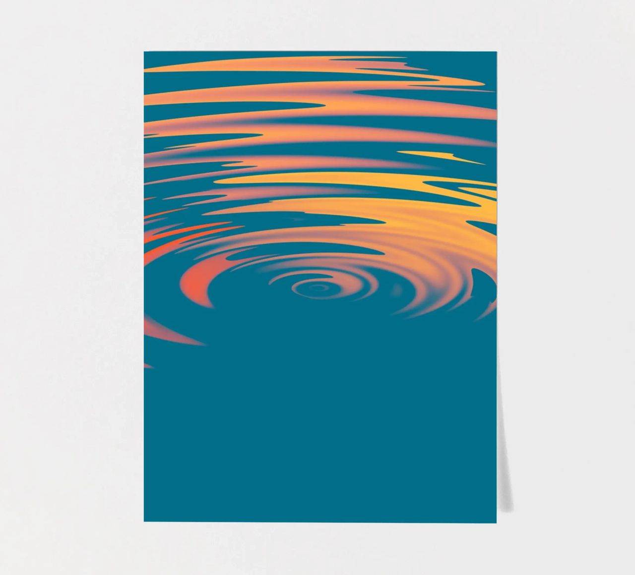 Abstract dynamic colourful circular wave pattern sticker sheet by Something for you