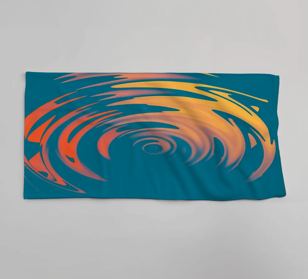 Motif dynamique abstrait d'ondes circulaires colorées serviette de bain de Something for you