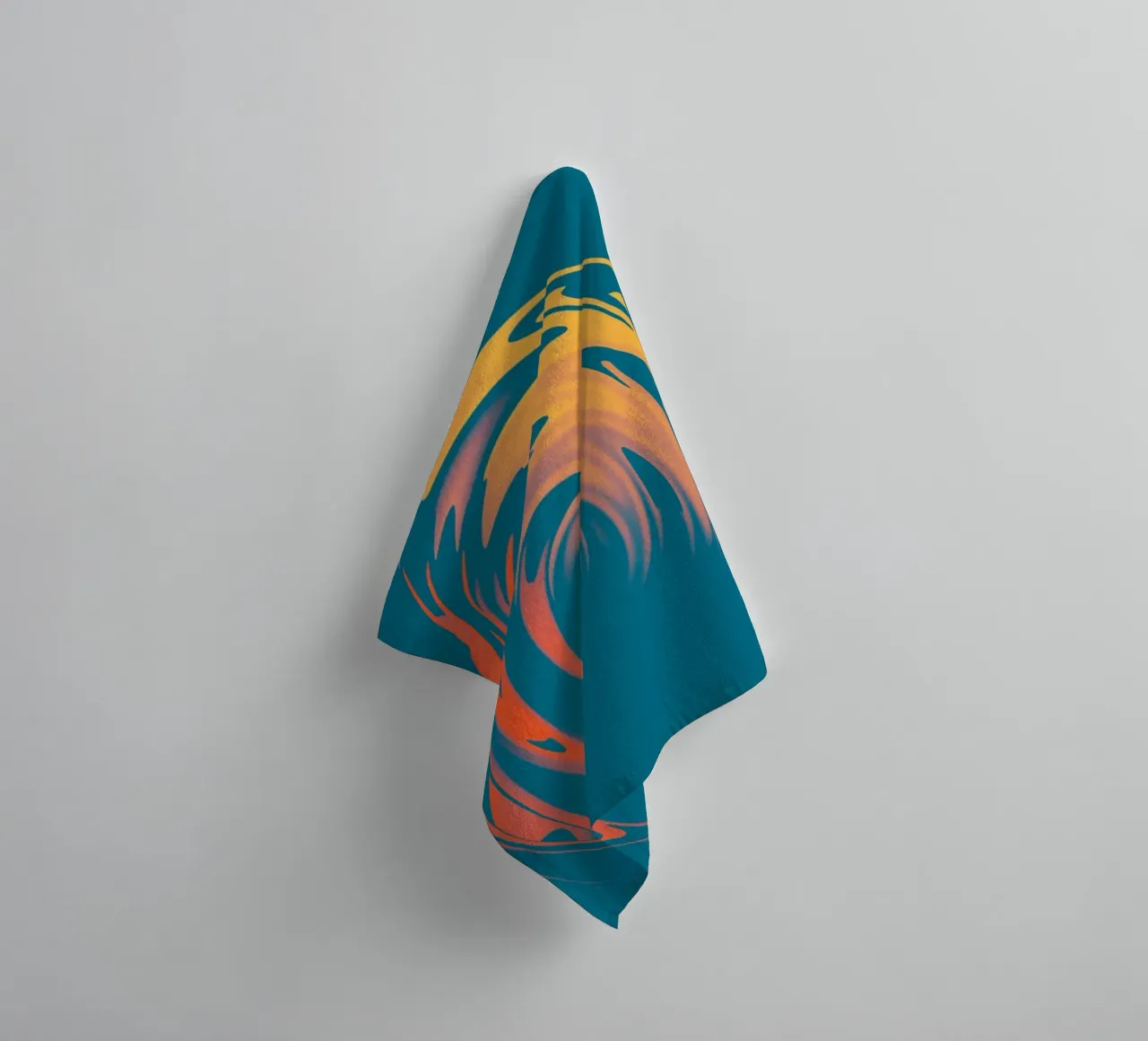 Abstract dynamic colourful circular wave pattern towel by Something for you