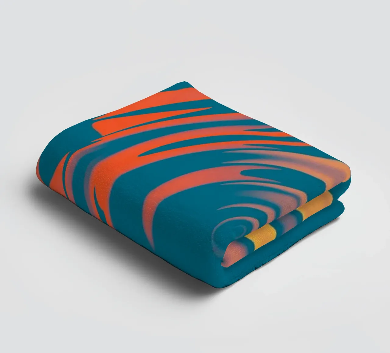 Abstract dynamic colourful circular wave pattern towel by Something for you