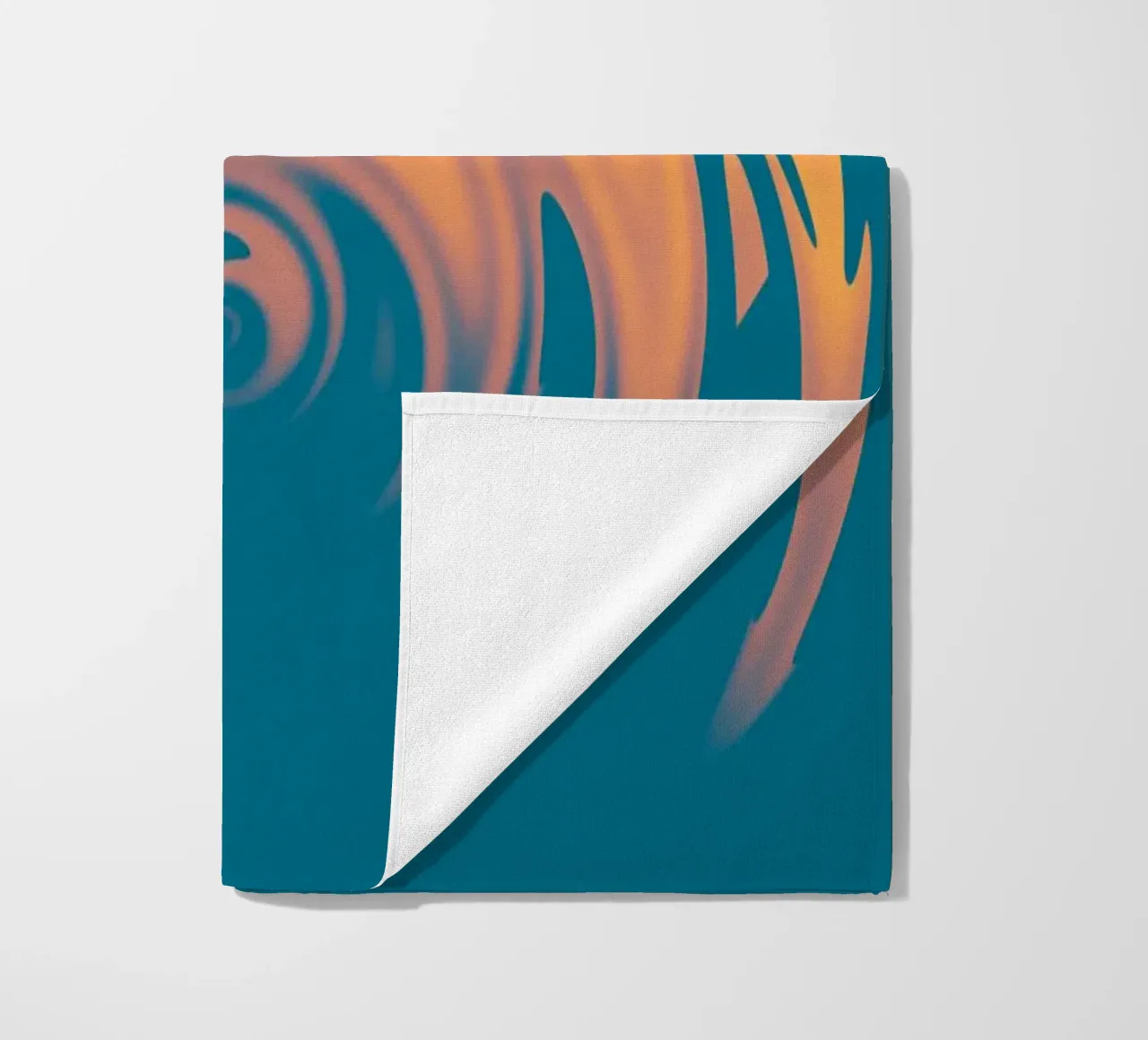 Motif dynamique abstrait d'ondes circulaires colorées serviette de plage de Something for you