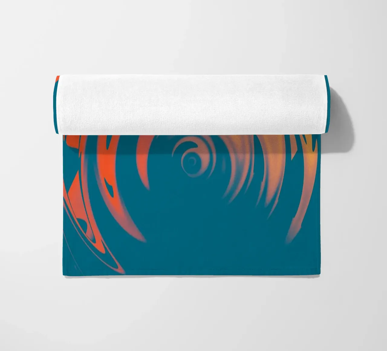 Motif dynamique abstrait d'ondes circulaires colorées serviette de plage de Something for you