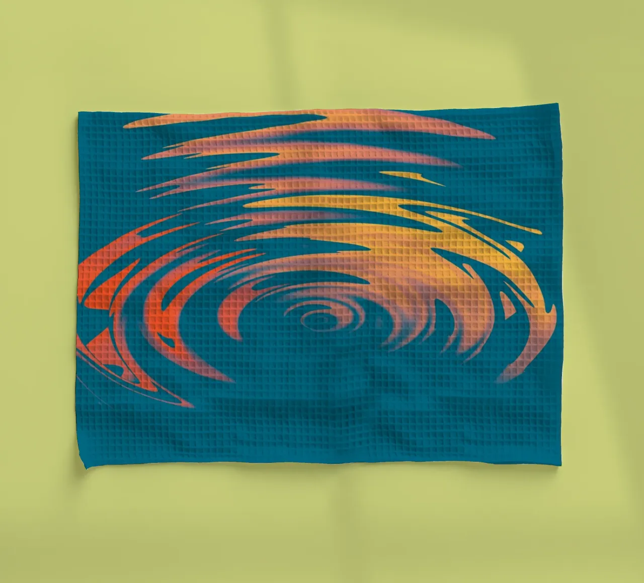 Abstraktes dynamisches buntes kreisförmiges Wellen Muster Geschirrtuch von Something for you