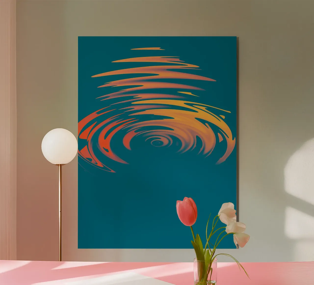 Abstract dynamic colourful circular wave pattern alu-dibond by Something for you