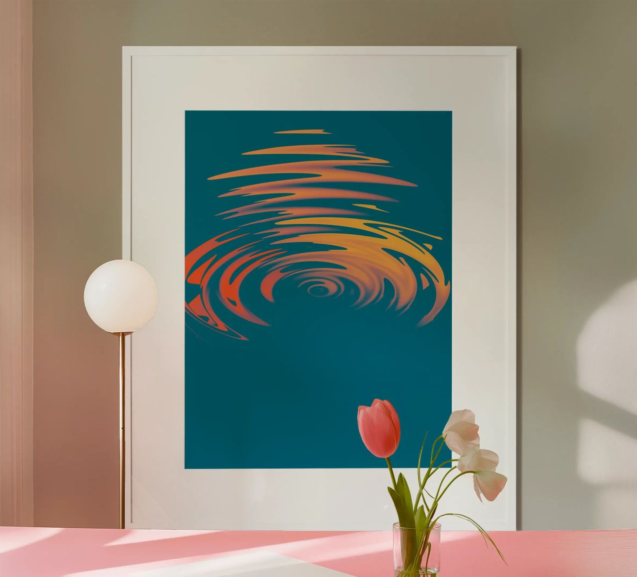 Abstract dynamic colourful circular wave pattern hahnemühle by Something for you
