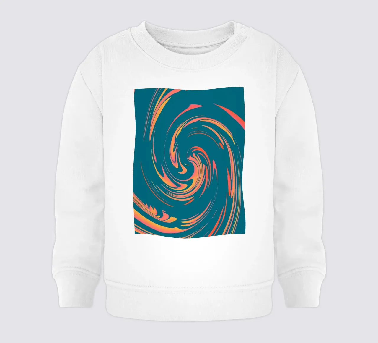 Abstract colourful dynamic circular pattern baby sweatshirt by Something for you