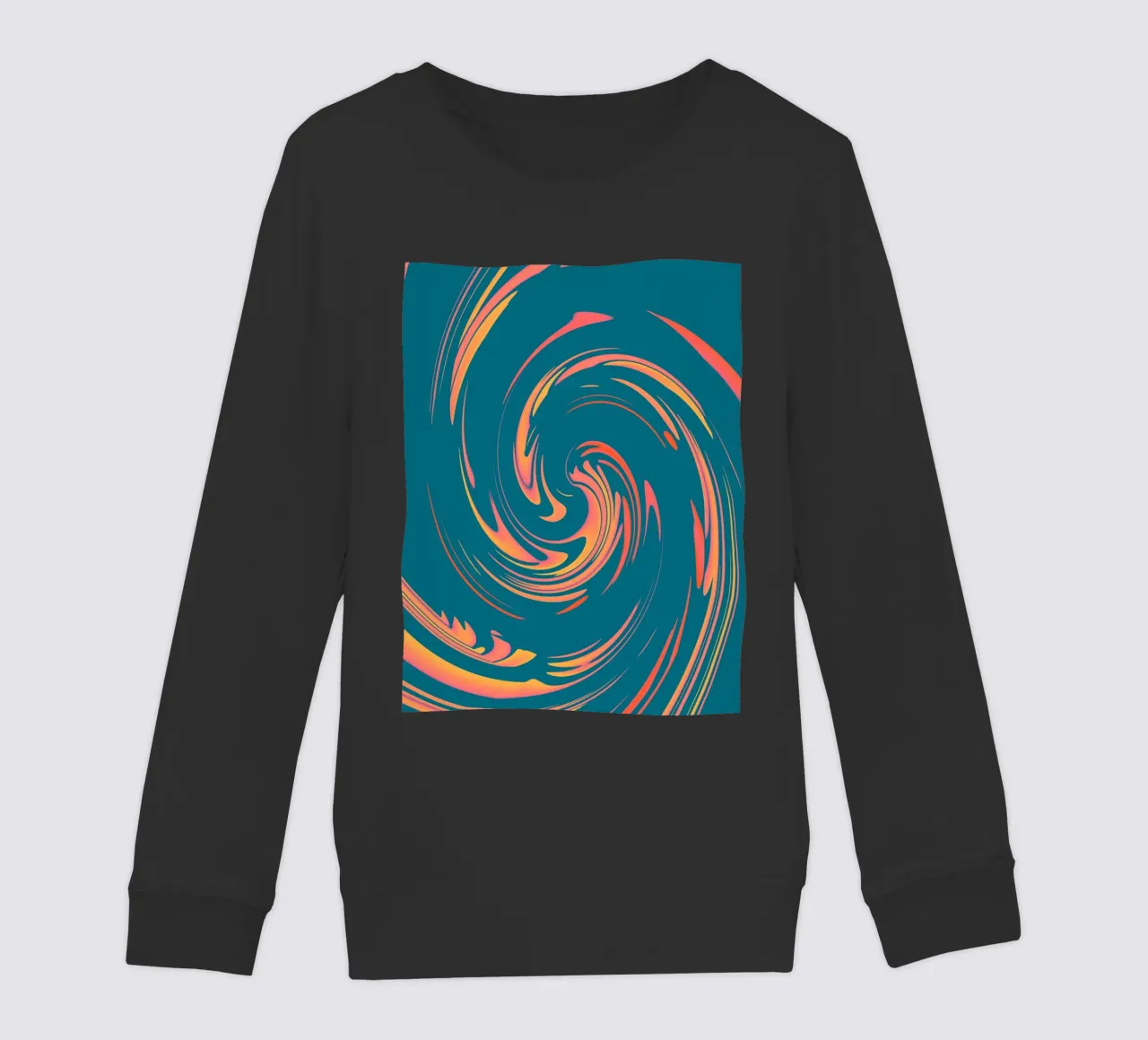 Abstraktes buntes dynamisches kreisförmiges Muster Kinder Sweatshirt von Something for you