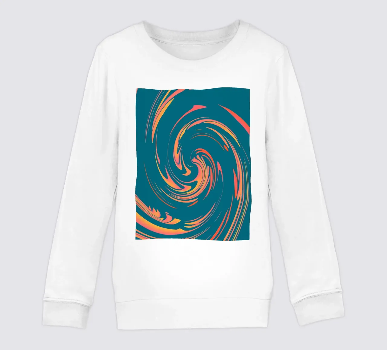 Abstract colourful dynamic circular pattern kids sweatshirt by Something for you