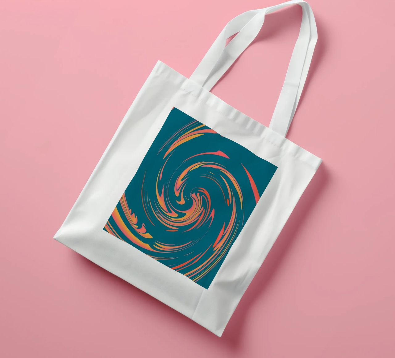 Abstract colourful dynamic circular pattern tote bag by Something for you
