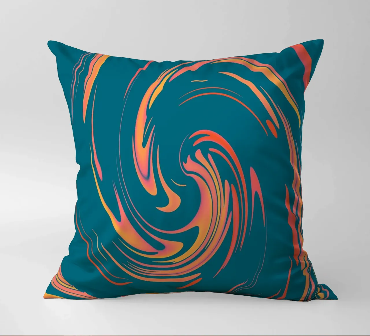 Abstract colourful dynamic circular pattern decorative cushion by Something for you