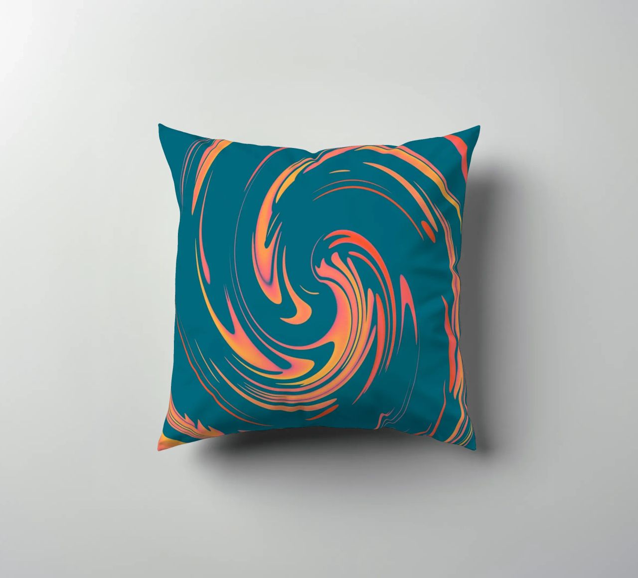 Abstract colourful dynamic circular pattern decorative cushion by Something for you