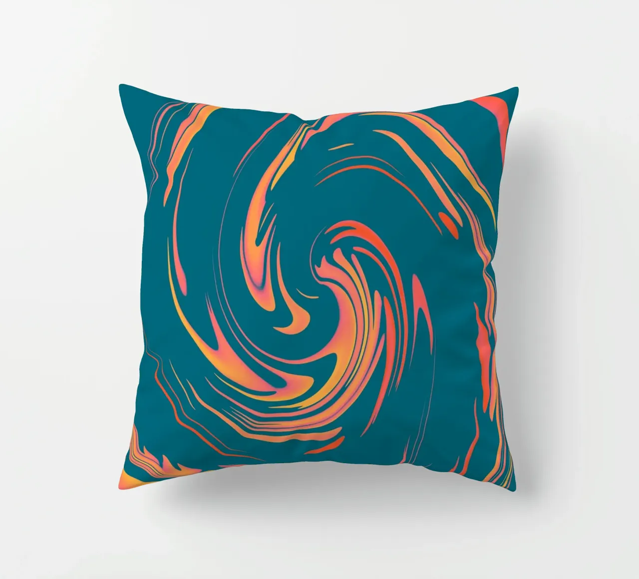 Abstract colourful dynamic circular pattern decorative cushion by Something for you