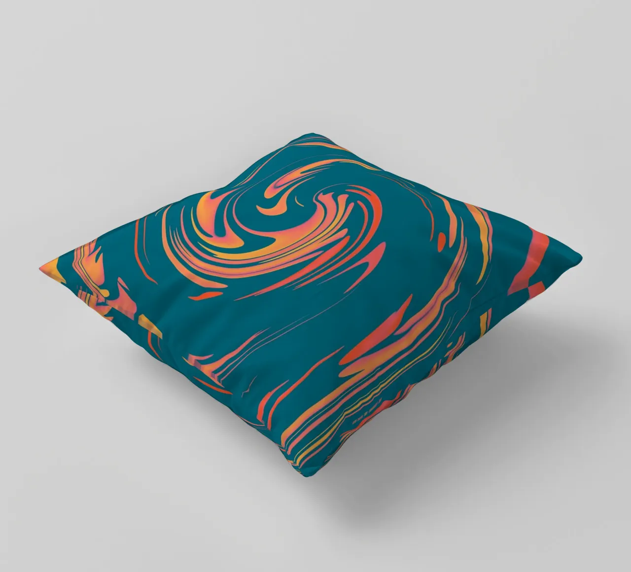 Abstract colourful dynamic circular pattern decorative cushion by Something for you