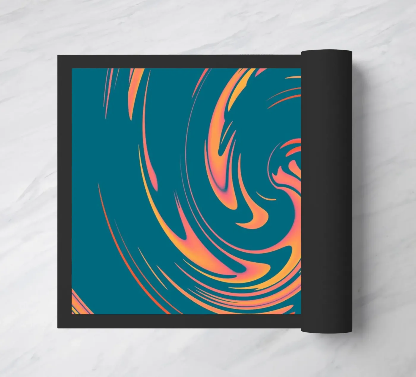 Abstract colourful dynamic circular pattern doormat by Something for you