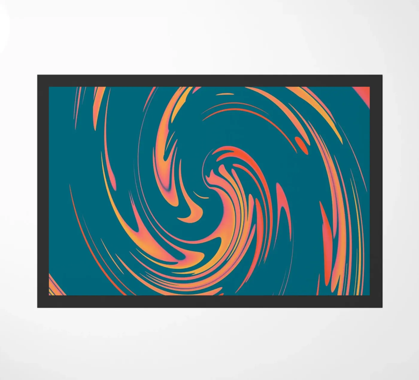 Abstract colourful dynamic circular pattern doormat by Something for you