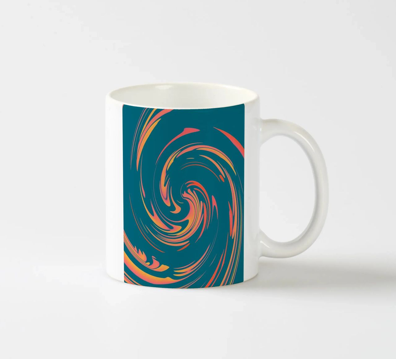 Abstract colourful dynamic circular pattern ceramic mug by Something for you