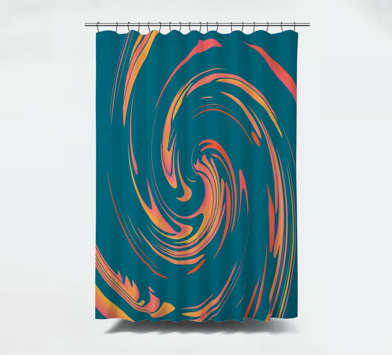 Abstract colourful dynamic circular pattern shower curtain by Something for you
