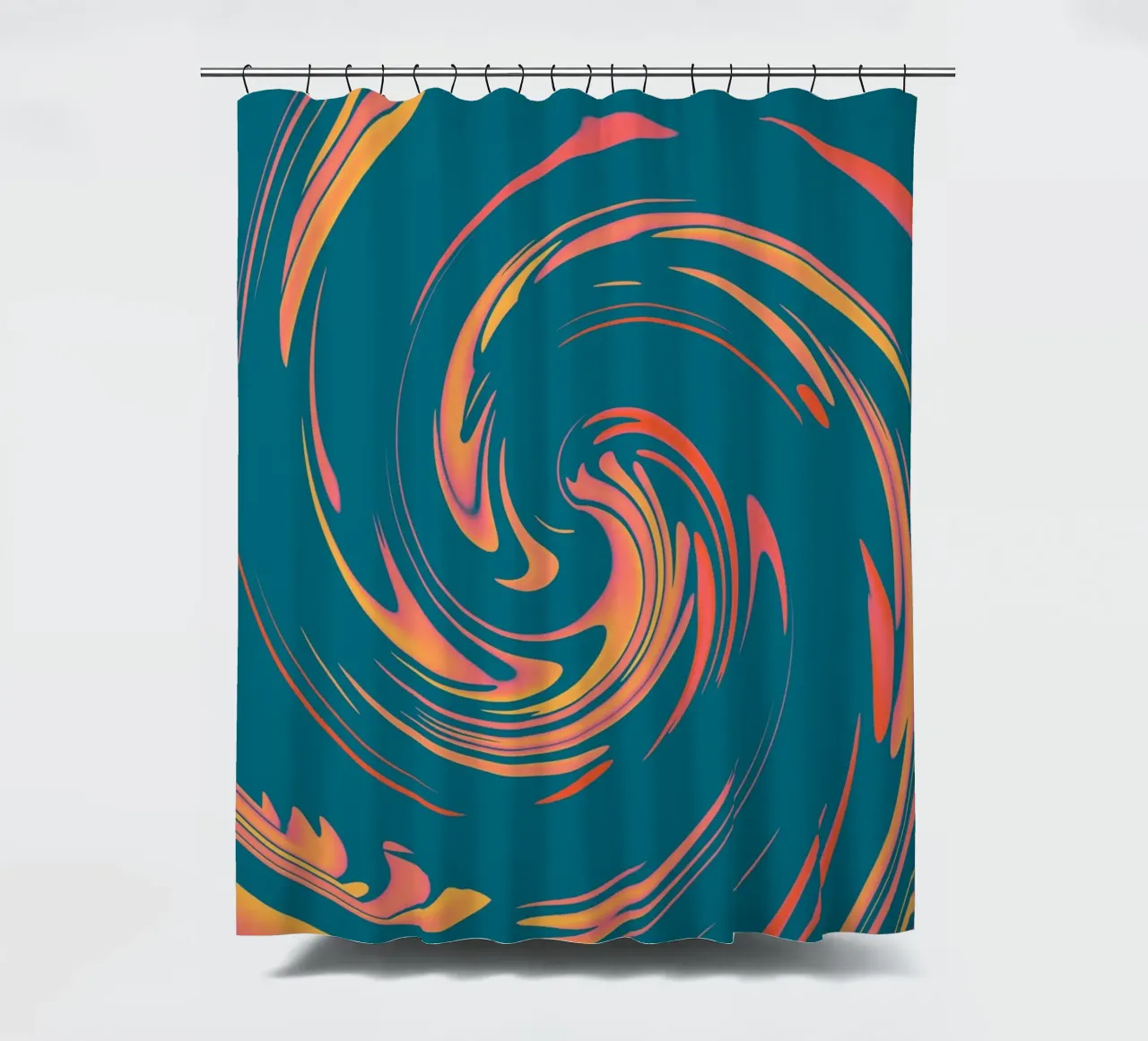 Abstract colourful dynamic circular pattern shower curtain by Something for you