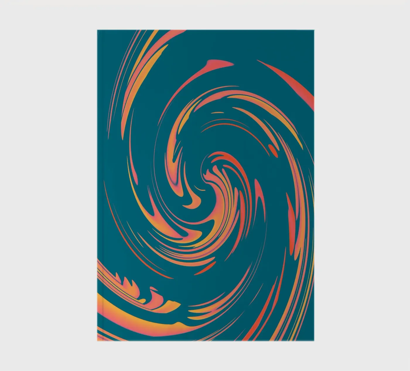 Abstract colourful dynamic circular pattern Notizbuch von Something for you