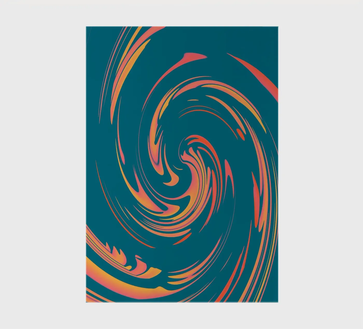 Abstract colourful dynamic circular pattern Notizbuch von Something for you