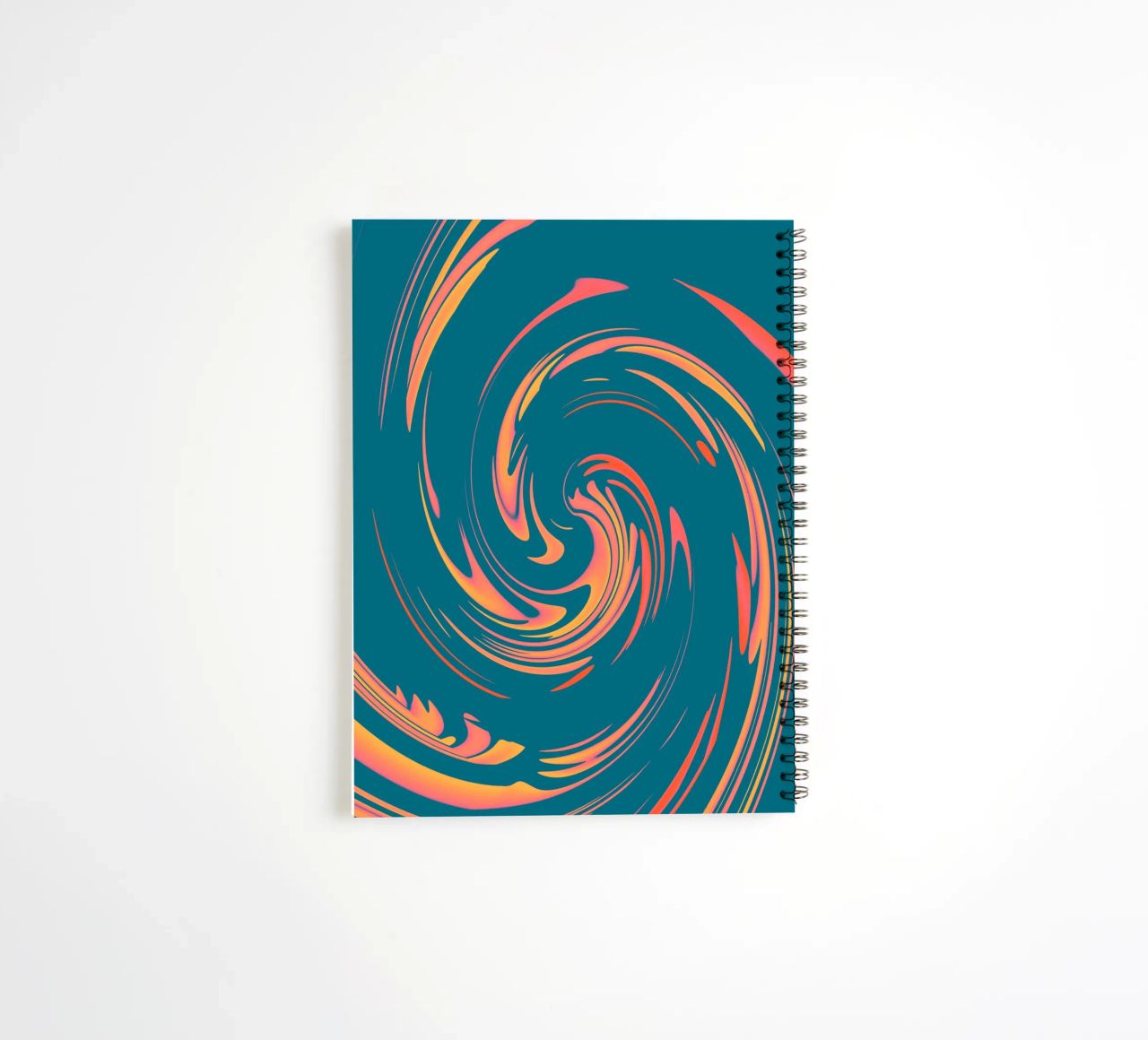 Abstract colourful dynamic circular pattern spiral notebook by Something for you