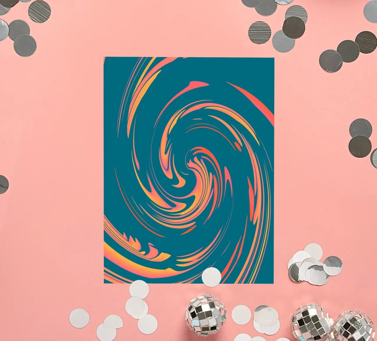 Abstract colourful dynamic circular pattern sticker by Something for you