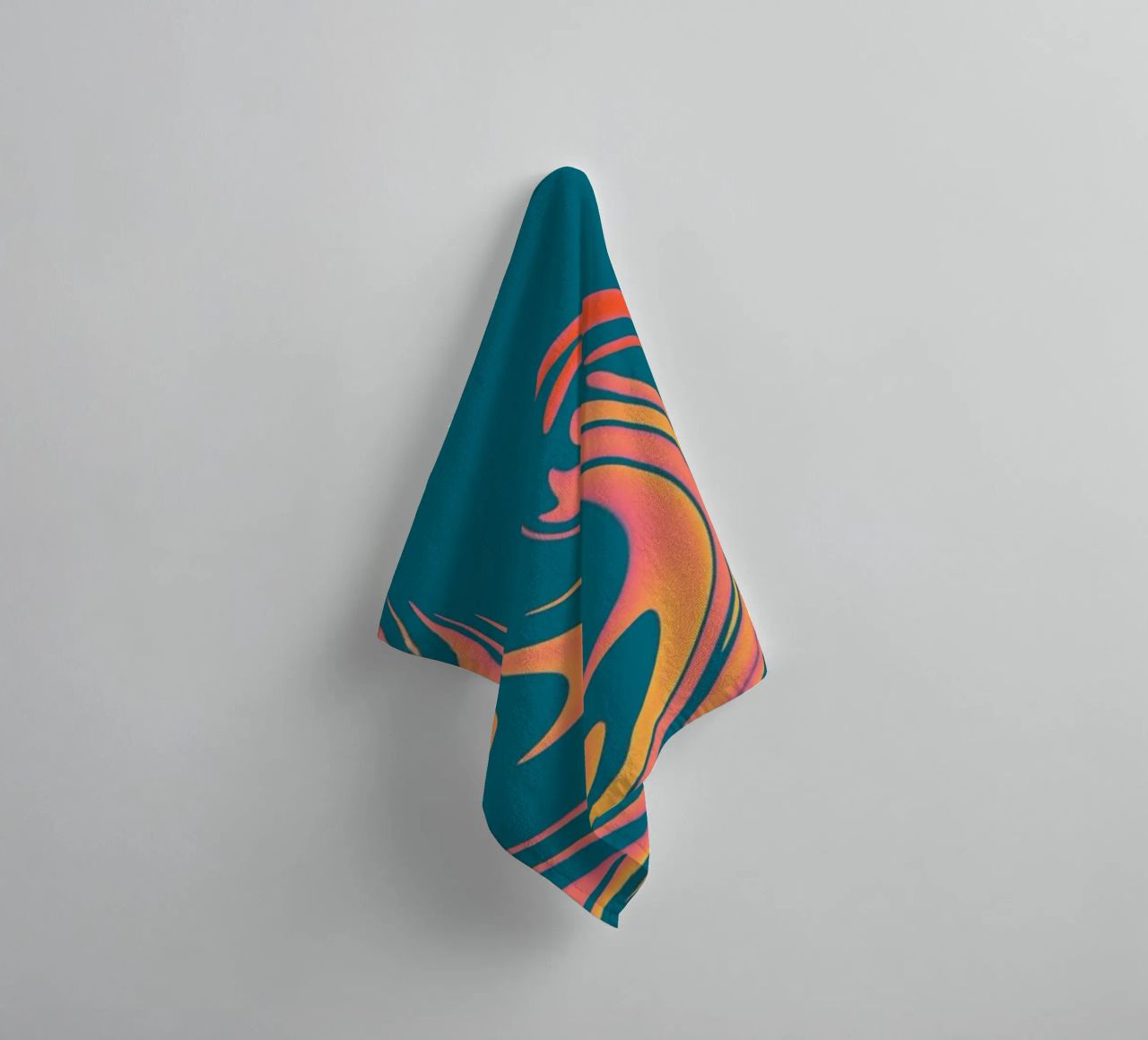 Motif circulaire dynamique abstrait et coloré serviette de bain de Something for you