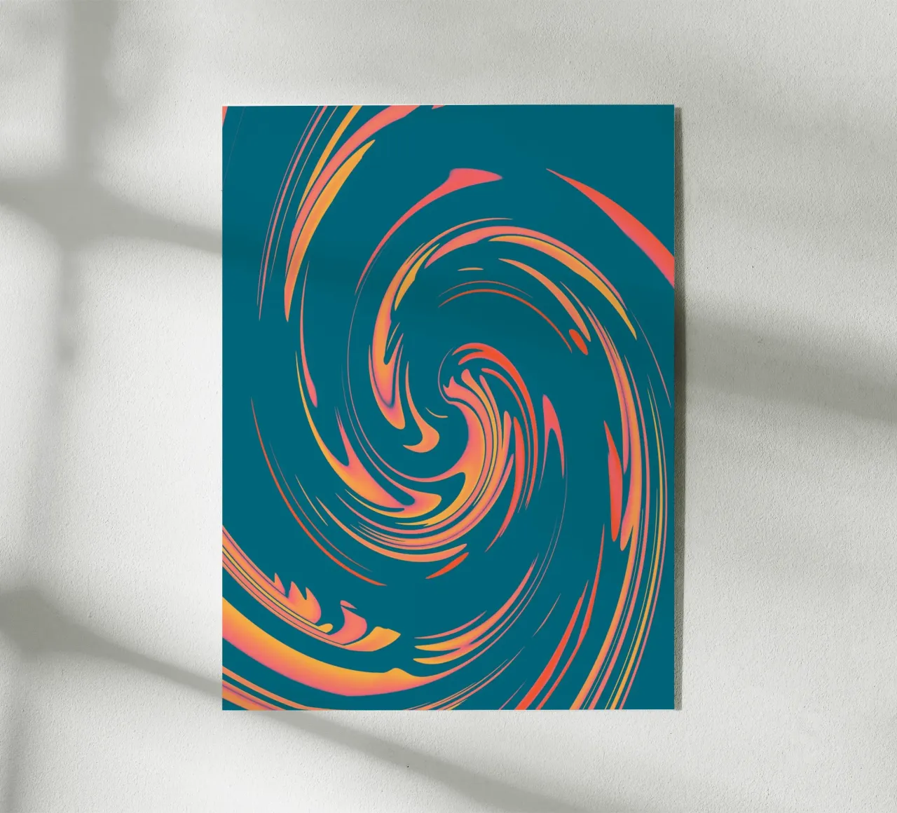 Abstract colourful dynamic circular pattern acrylic glass by Something for you