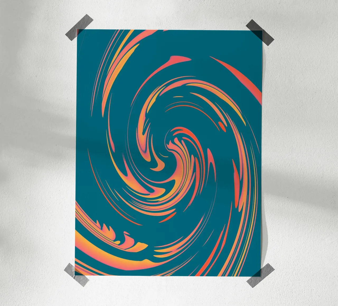 Abstraktes buntes dynamisches kreisförmiges Muster Poster von Something for you
