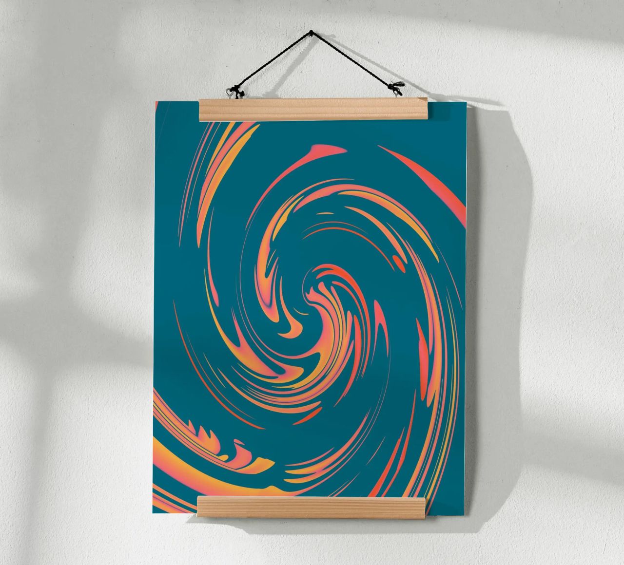 Abstract colourful dynamic circular pattern hahnemühle by Something for you