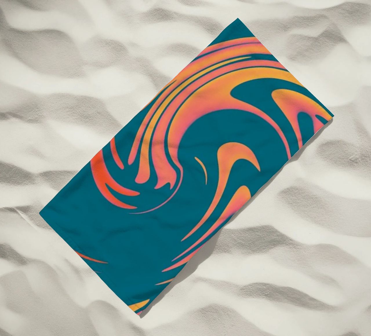 Abstract colourful dynamic circular pattern beach towel by Something for you
