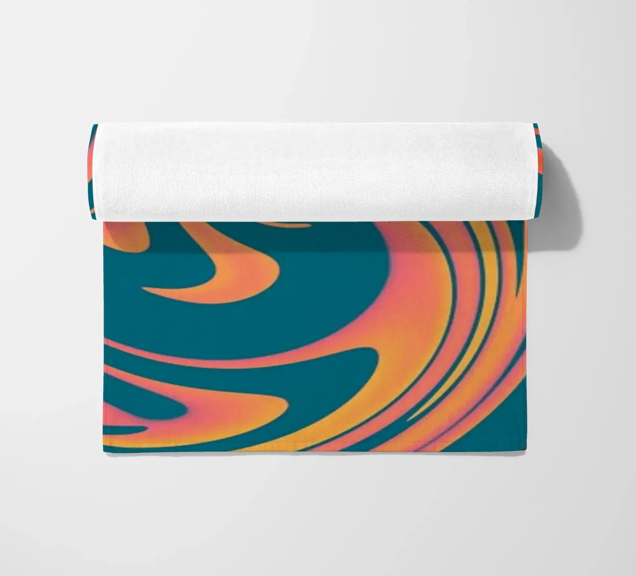 Motif circulaire dynamique abstrait et coloré serviette de plage de Something for you