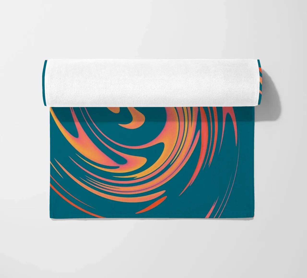 Motif circulaire dynamique abstrait et coloré serviette de plage de Something for you