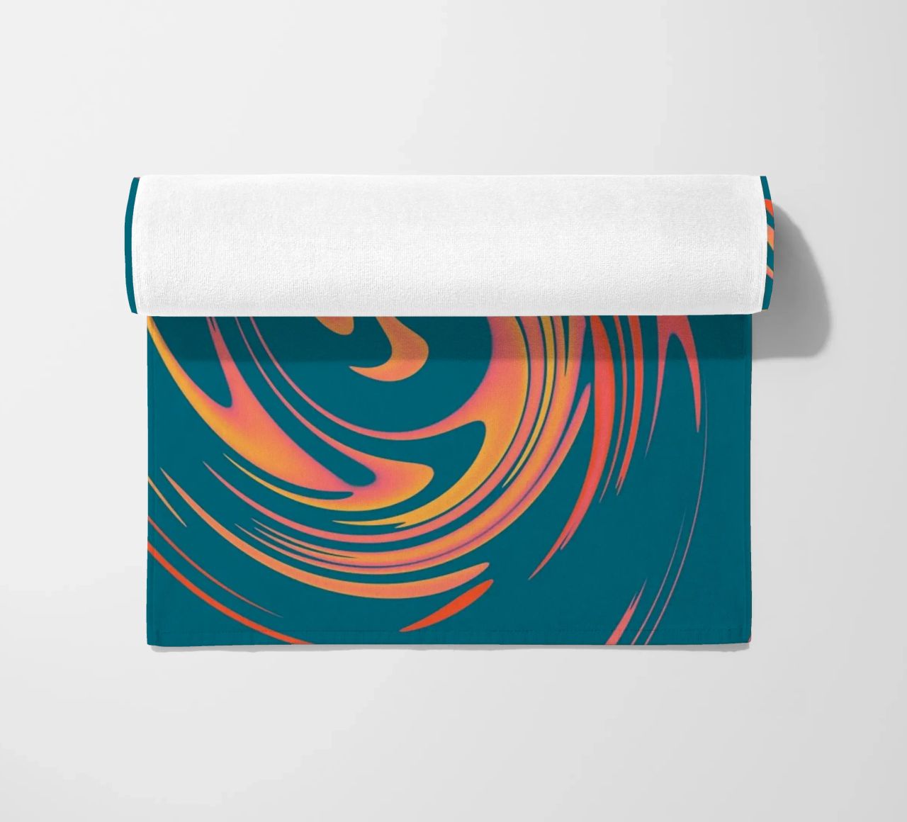 Abstract colourful dynamic circular pattern beach towel by Something for you